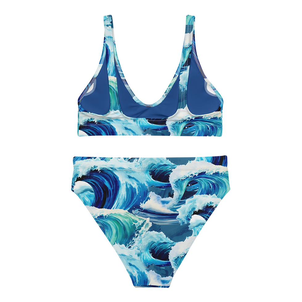 Hình thu nhỏ: Bộ bikini cạp cao tái chế Find Your Coast® Waves