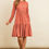 Thumbnail: Solid Long Sleeve Double Layered Ruffle Dress