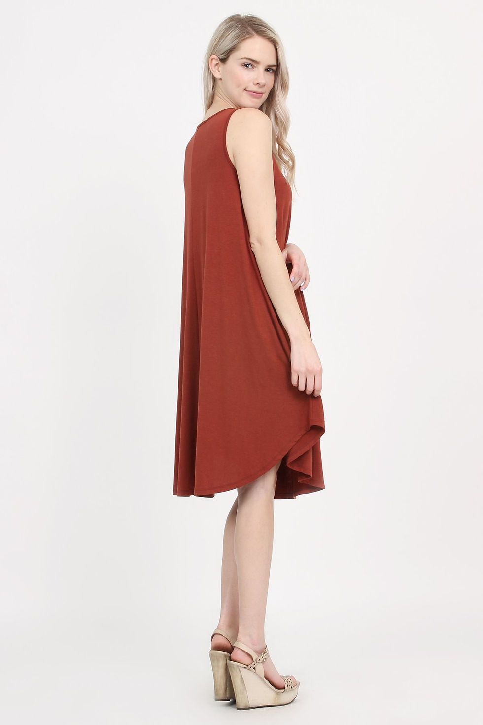 Thumbnail: Sleeveless Pocket Swing Dress