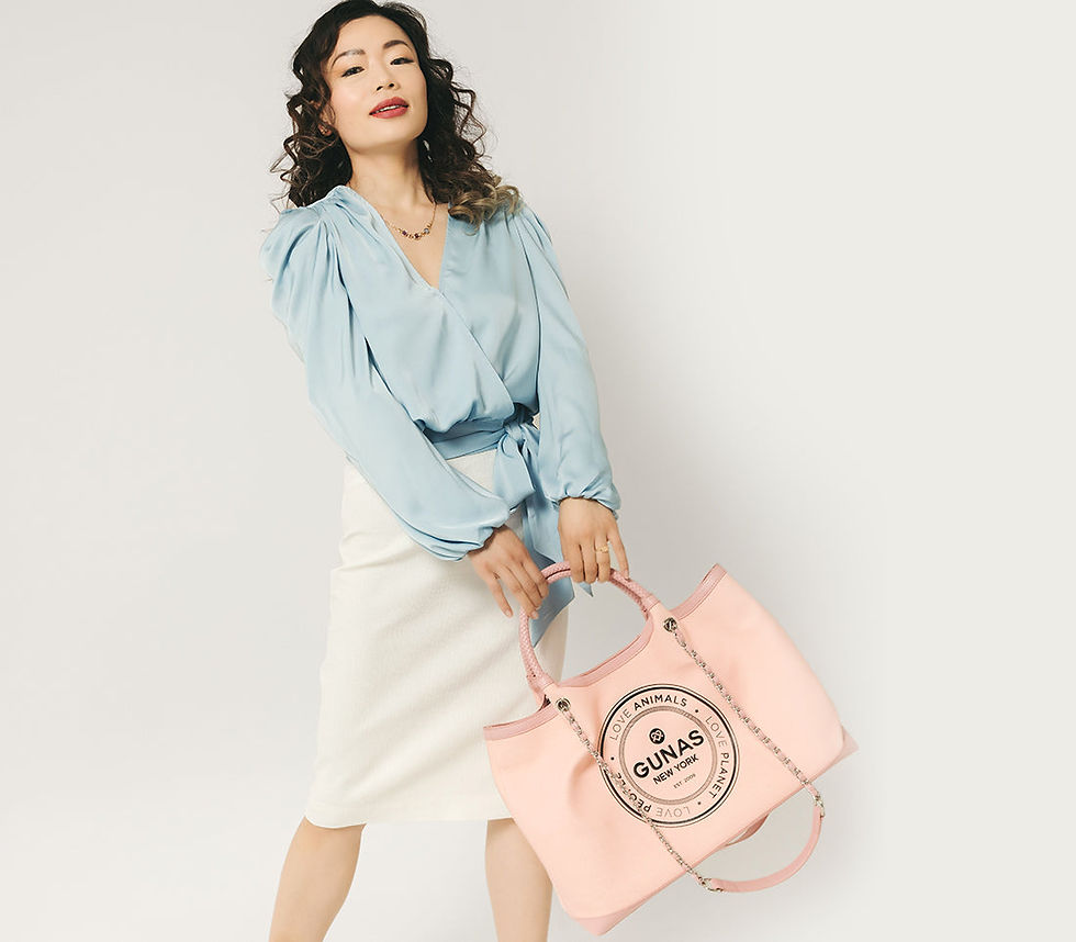 Thumbnail: RUTH - Light Pink Vegan Canvas Tote