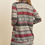 Thumbnail: Boho Print Long Sleeved Front Pocket Open Cardigan