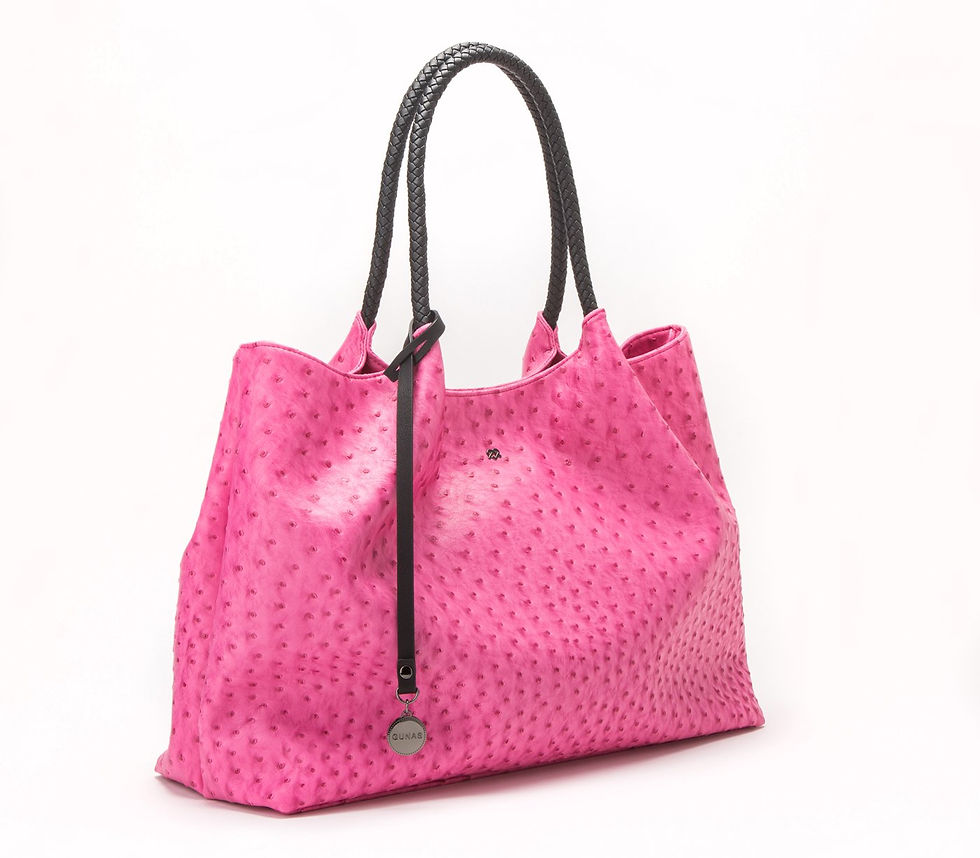 Thumbnail: Naomi - Hot Pink Vegan Leather Tote Bag