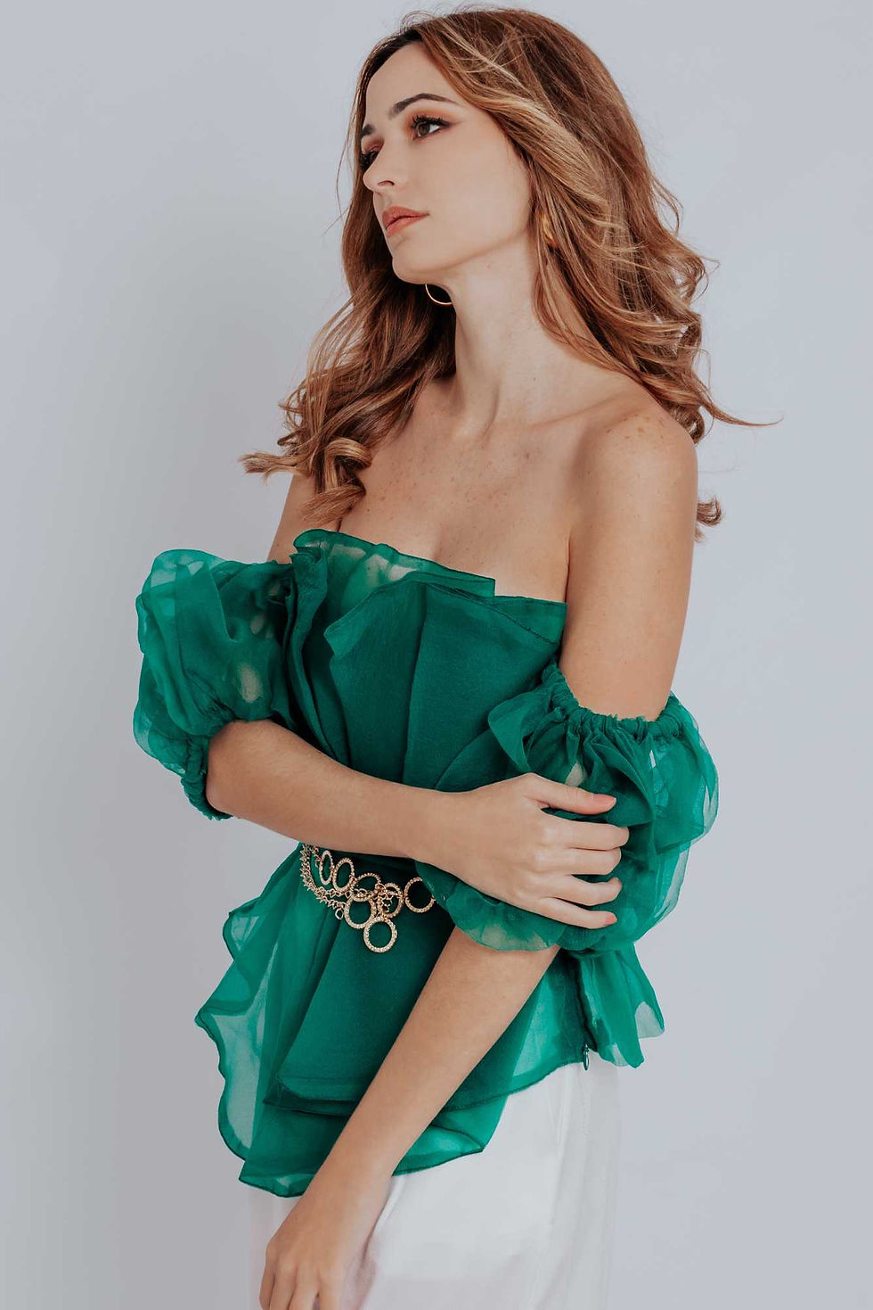 Thumbnail: Emerald Peplum Top