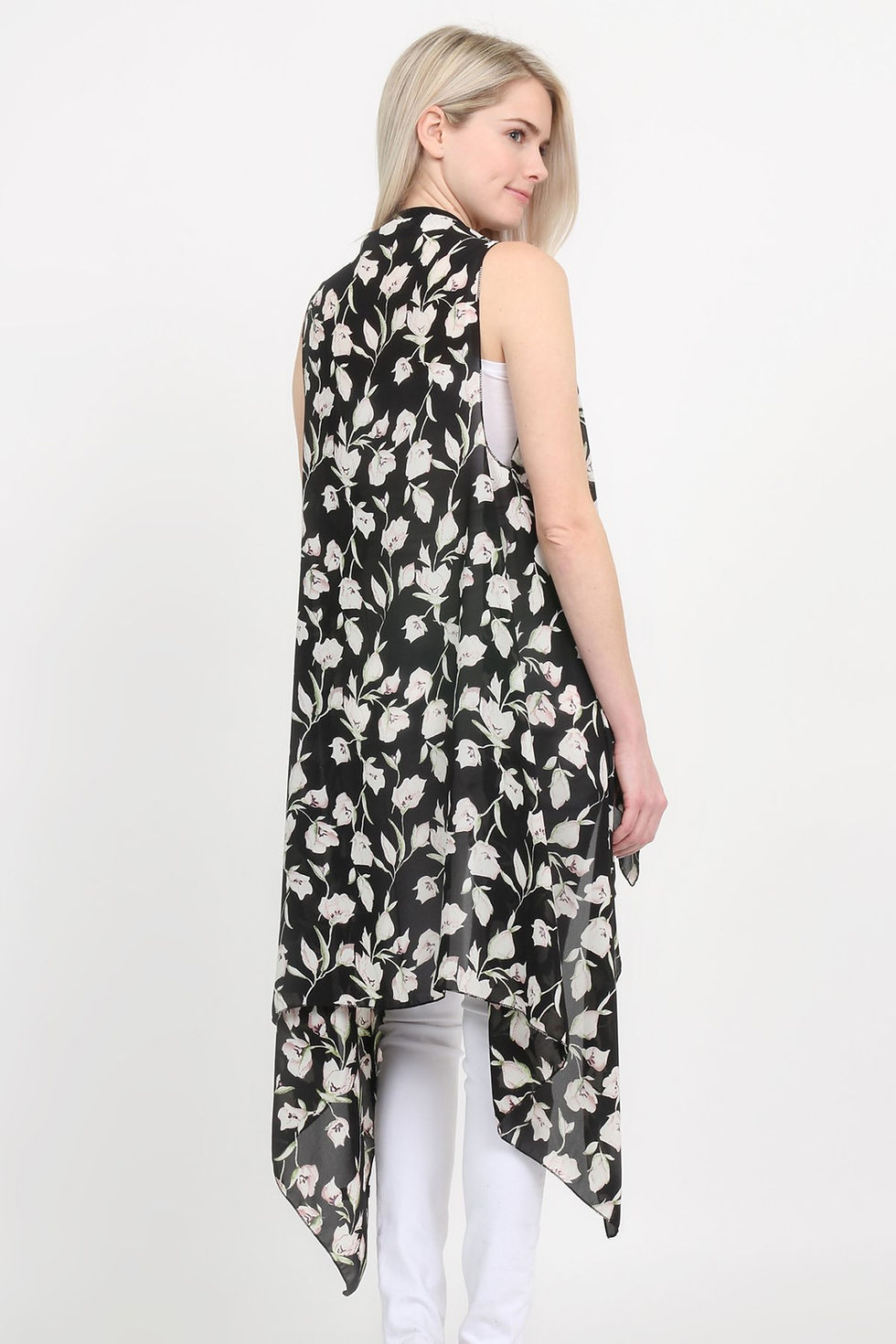 Hình thu nhỏ: Áo khoác cardigan họa tiết hoa trong suốt