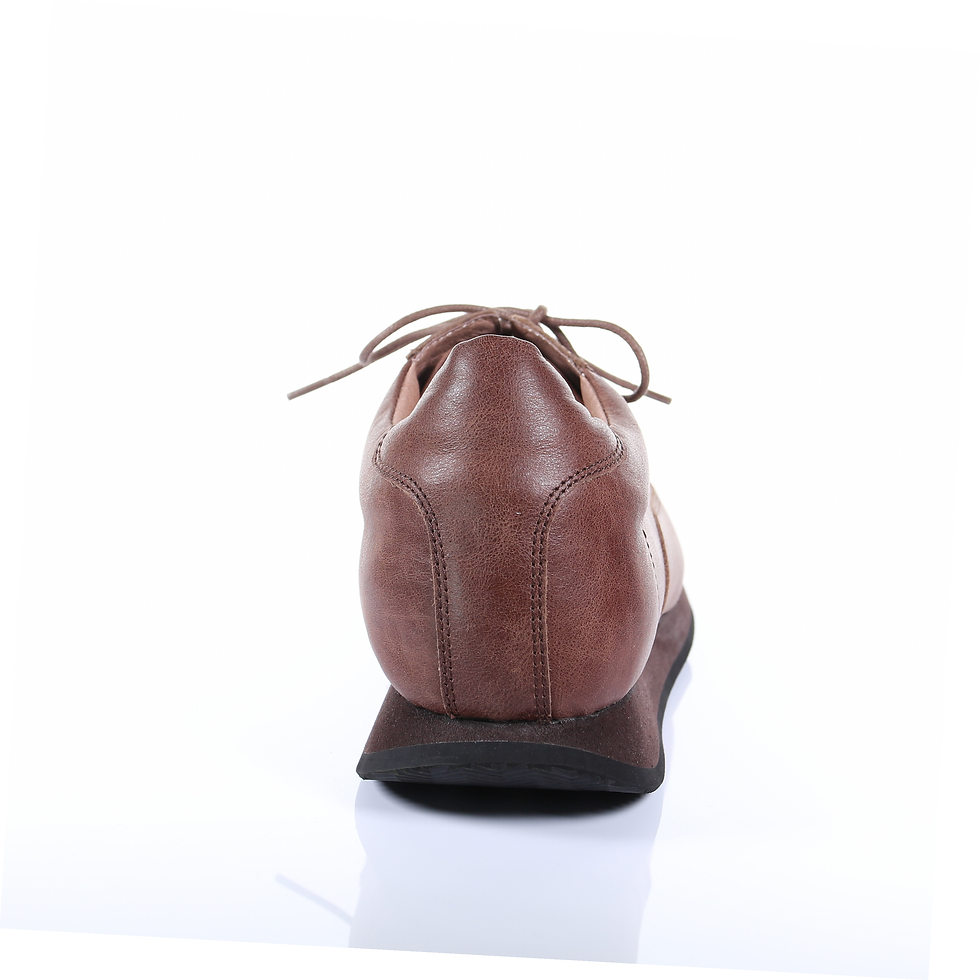 Thumbnail: Men's Style Lace Up Leather Casual Shoes (Dark Brown)