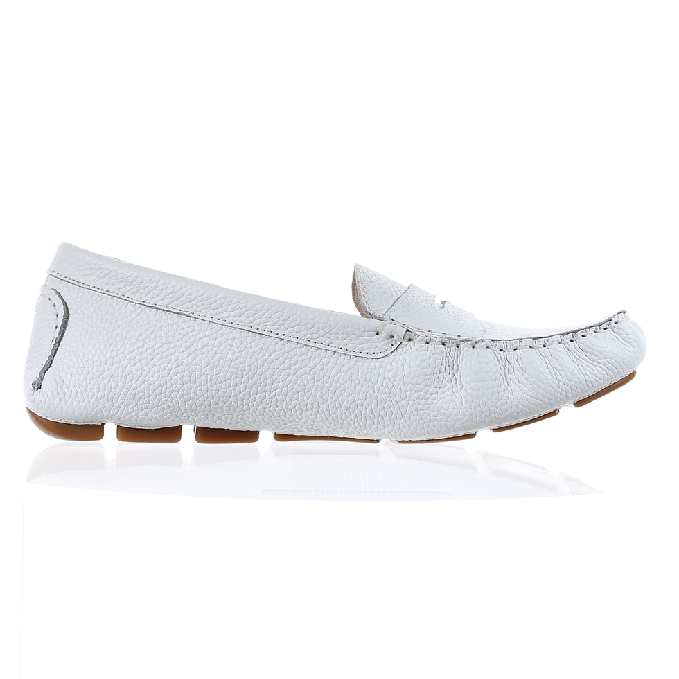 Thumbnail: PP Leather Driver Shoes (White)