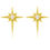 Thumbnail: Mini Star Burst Small Stud Earrings Gold