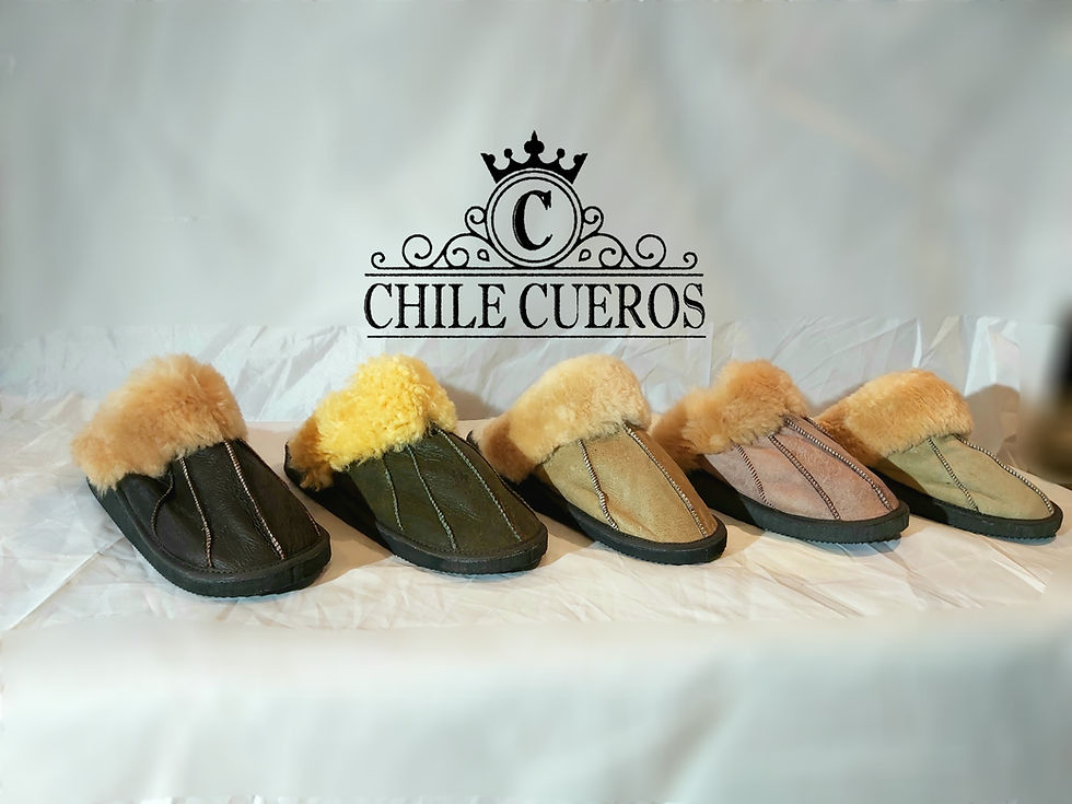 Miniatura: Pantuflas de cuero