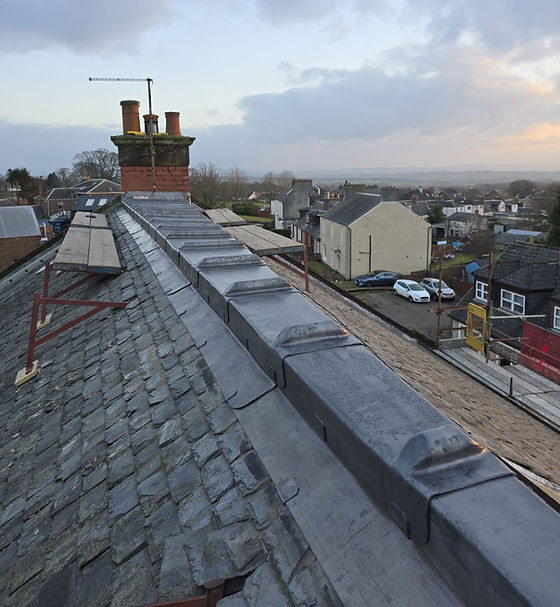 Roof Leading along the top of the roof