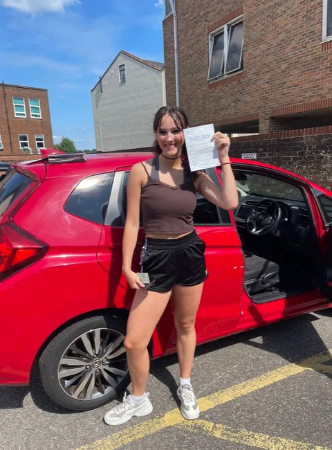 Learner driver who has just passed their driving test
