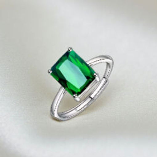 Emerald-Cut Solitaire Adjustable Ring