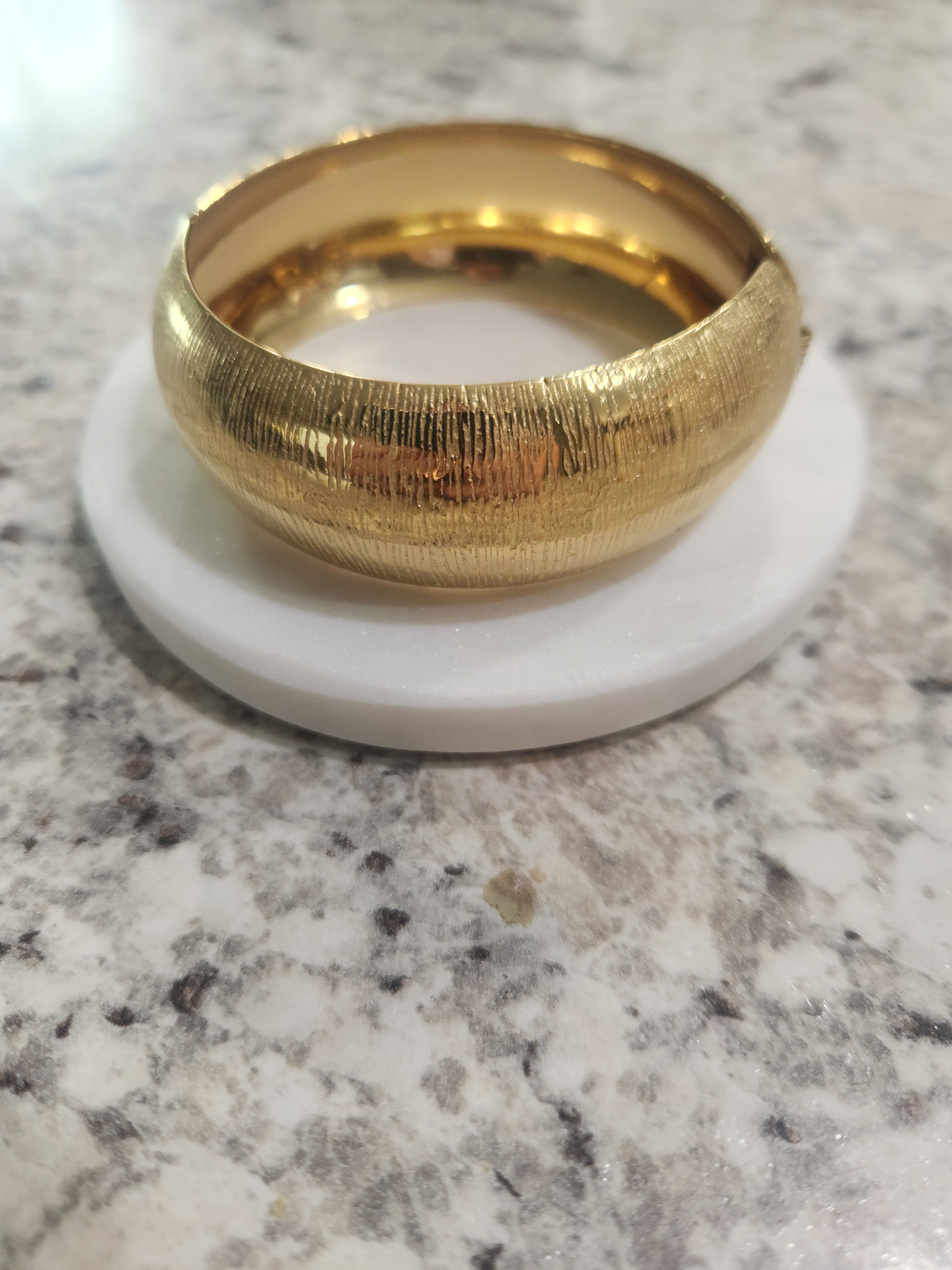 Ultra Ribbed Pvd Gold PVD Ribbed Cuff Bracelet – Bold Statement Bangle, tarnish ...