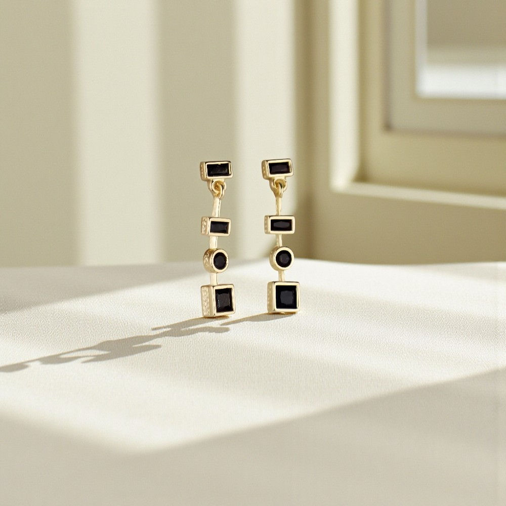 Midnight Geo Earrings