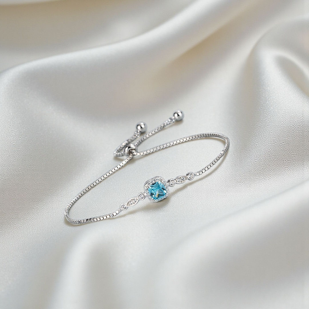 Azure Radiance Tennis Bracelet – 925 Sterling Silver