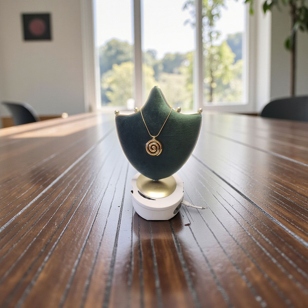 Thumbnail: Golden Spiral Pendant Necklace