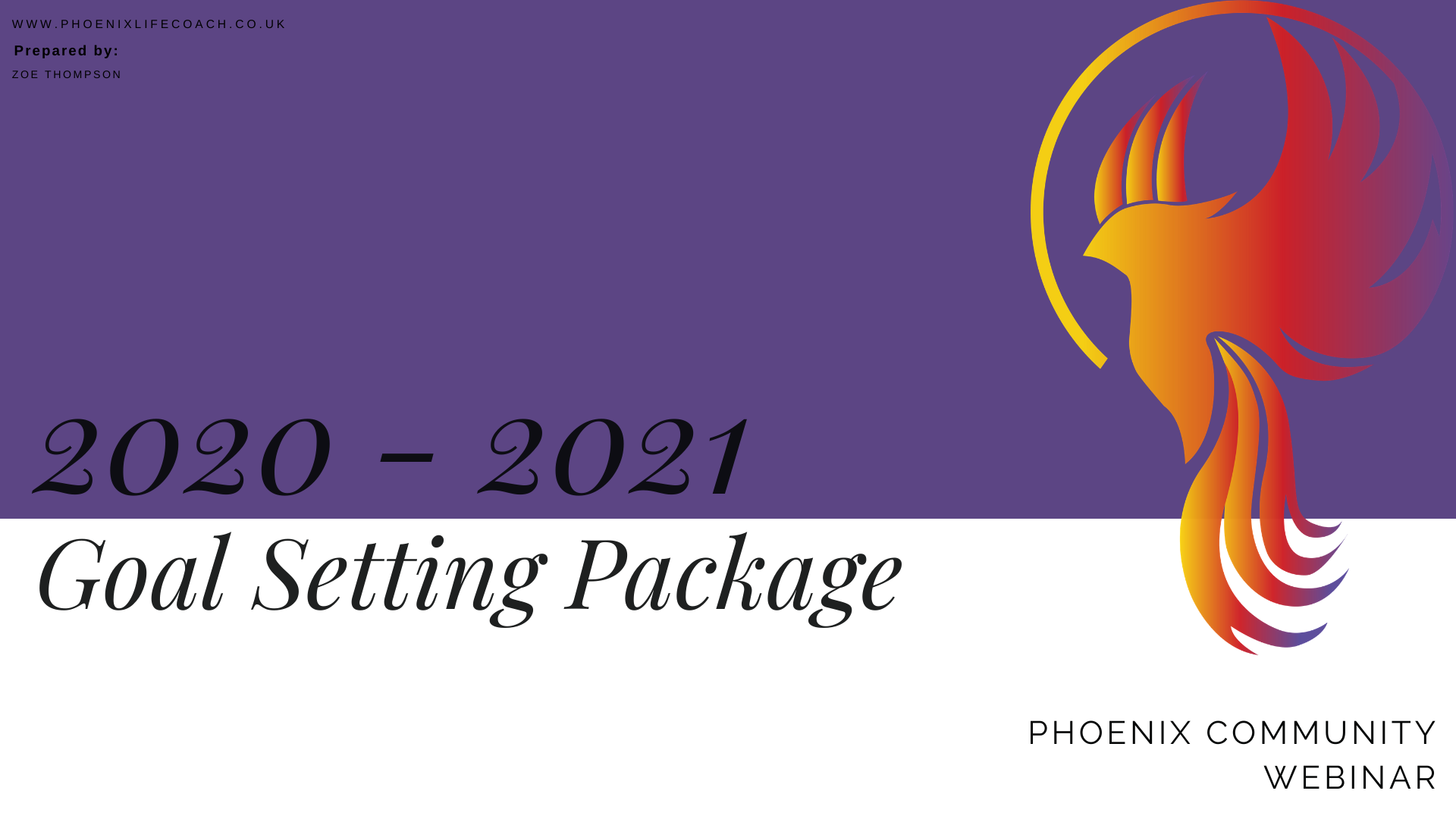 Goal Setting 2020-2021 Workshop Package