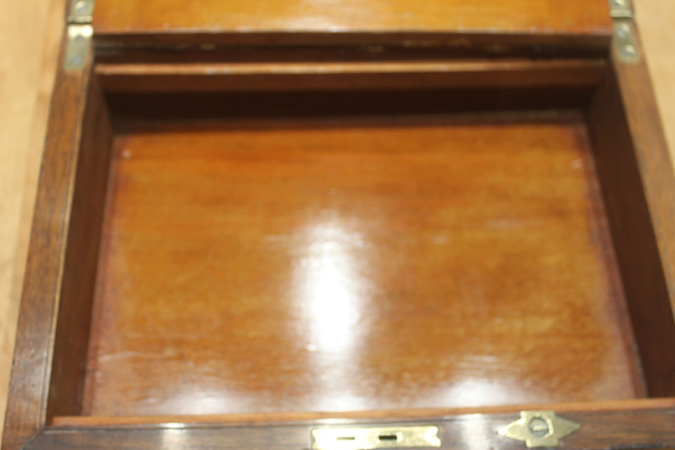 Thumbnail: Victorian burr walnut writing slope 4907