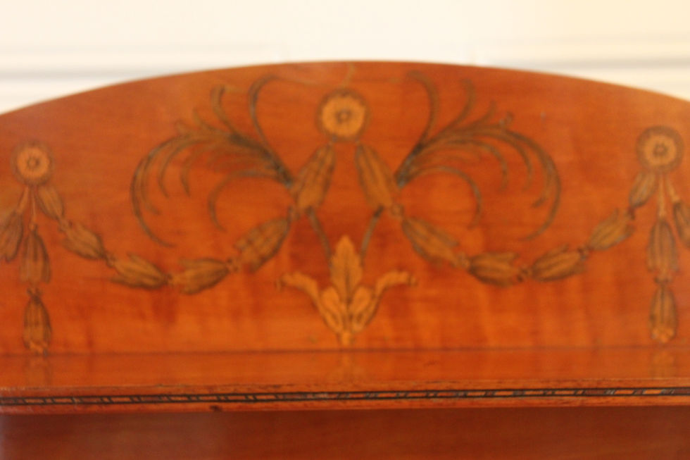 Thumbnail: A Sheraton period satinwood inlaid cabinet