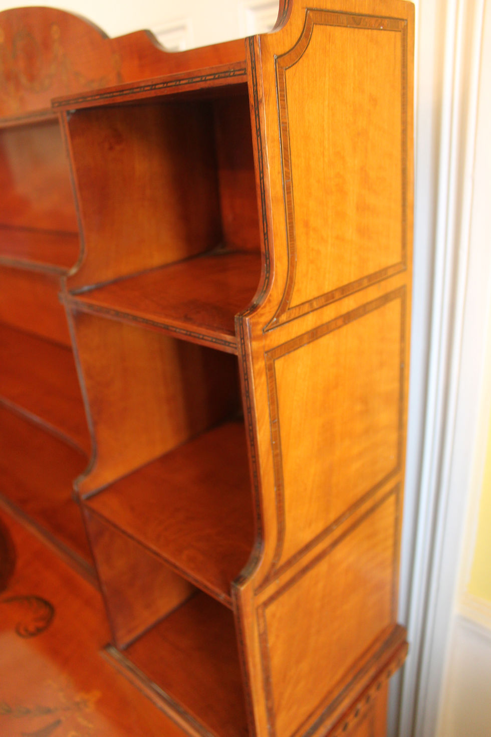 Thumbnail: A Sheraton period satinwood inlaid cabinet