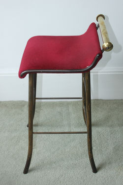 Brass and steel Victorian music stool