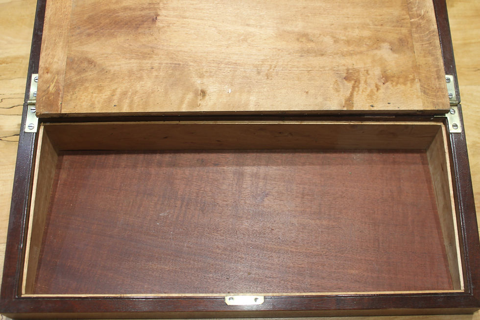 Thumbnail: A 19th century mahogany bi-fold campaign writing slope
