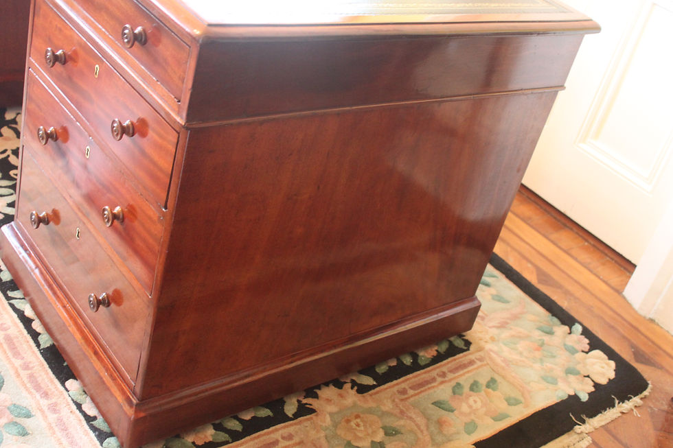 Thumbnail: Late Georgian mahogany pedestal desk