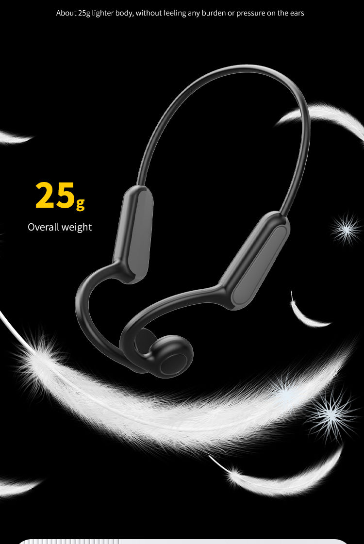 Miniatura: Fones de Ouvido B8 True Bone Conduction Bluetooth 5.3, Fones de Ouvido Sem Fio p