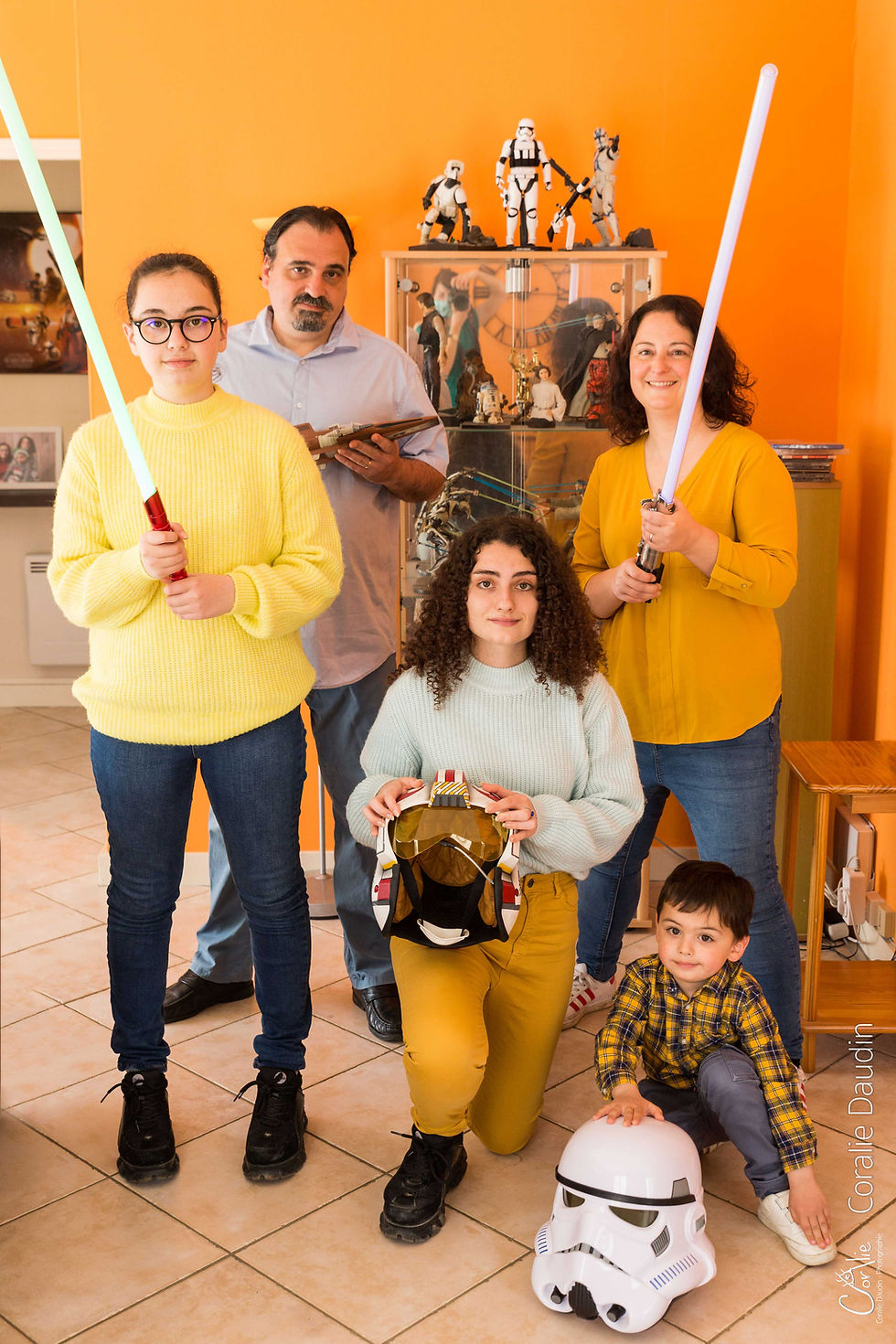 Séance photo famille thème Star Wars
