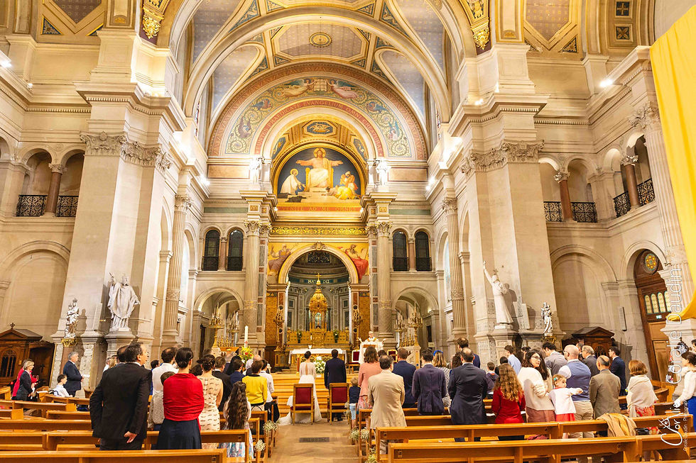 cérémonie de mariage à l'église Saint François Xavier