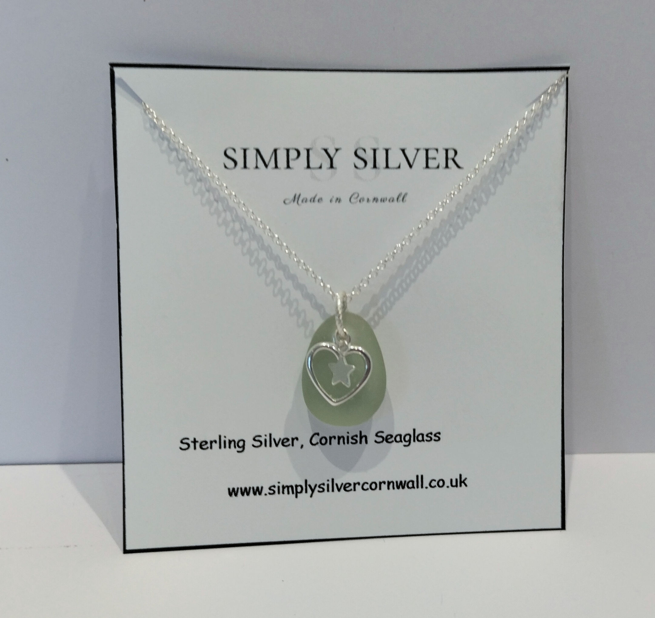 Sterling Silver, Cornish Seaglass Necklace
