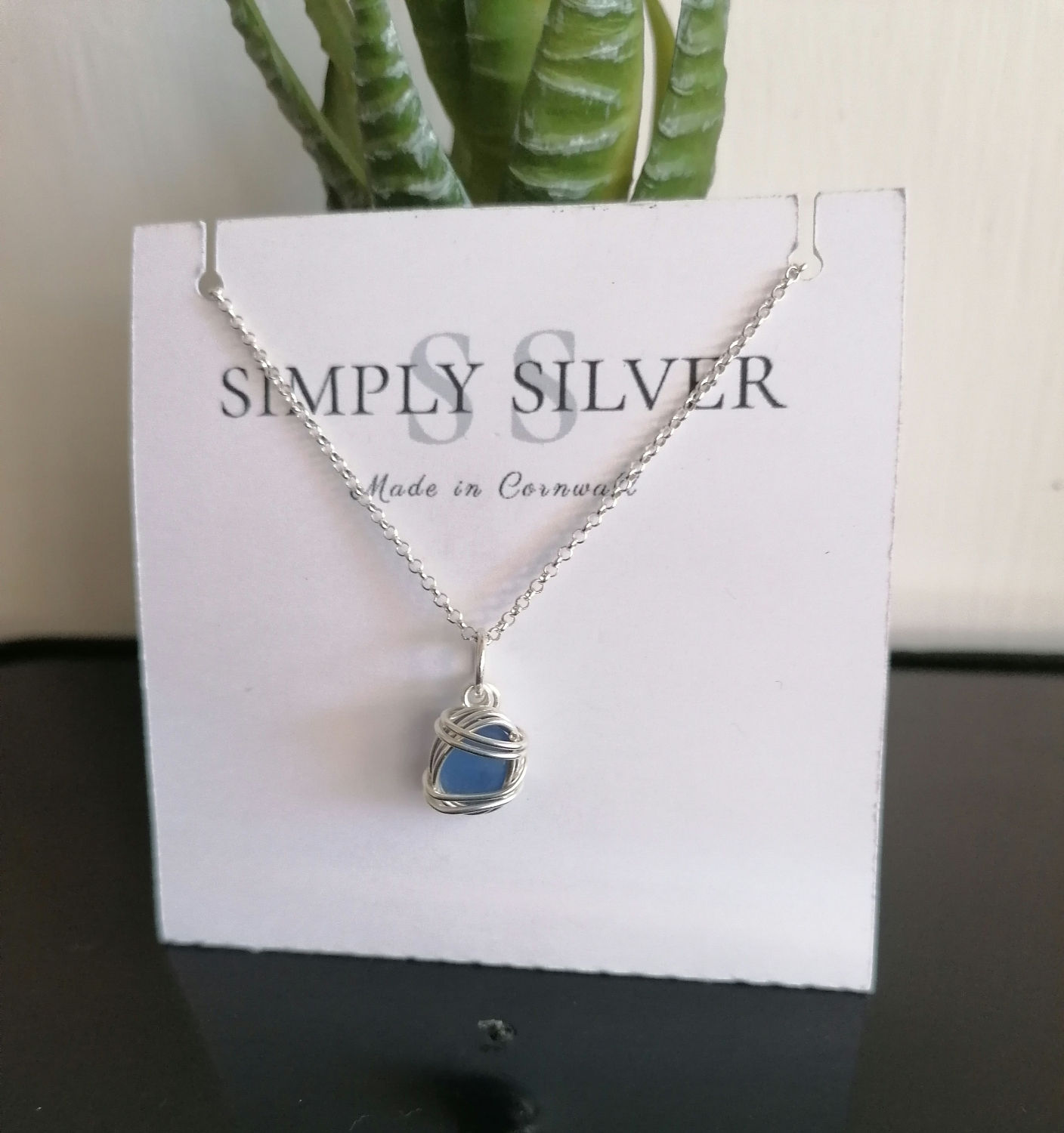 Sterling Silver Seaglass Necklace 