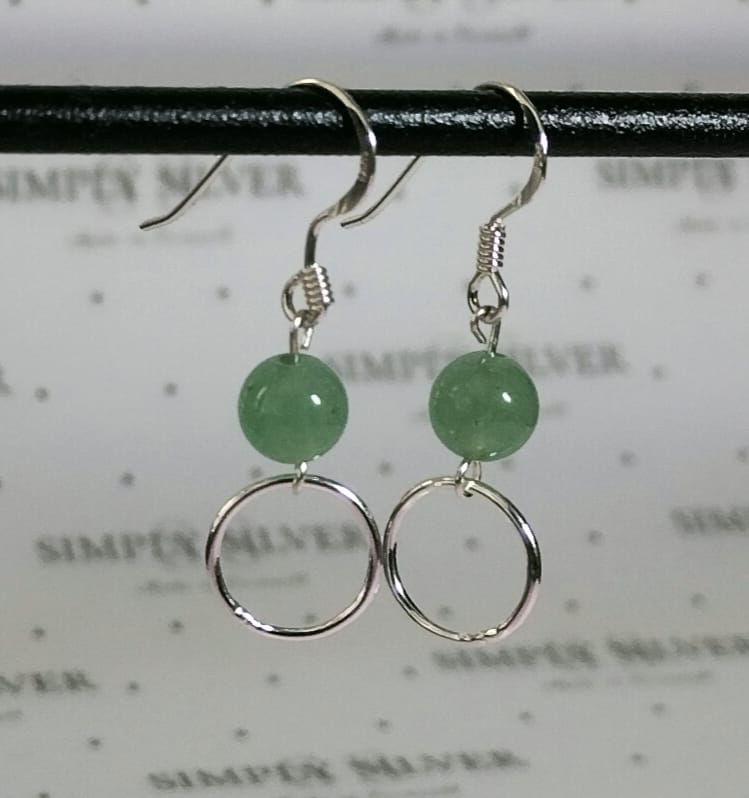 Thumbnail: Semi Precious Gemstone, Sterling Silver Drop Earrings