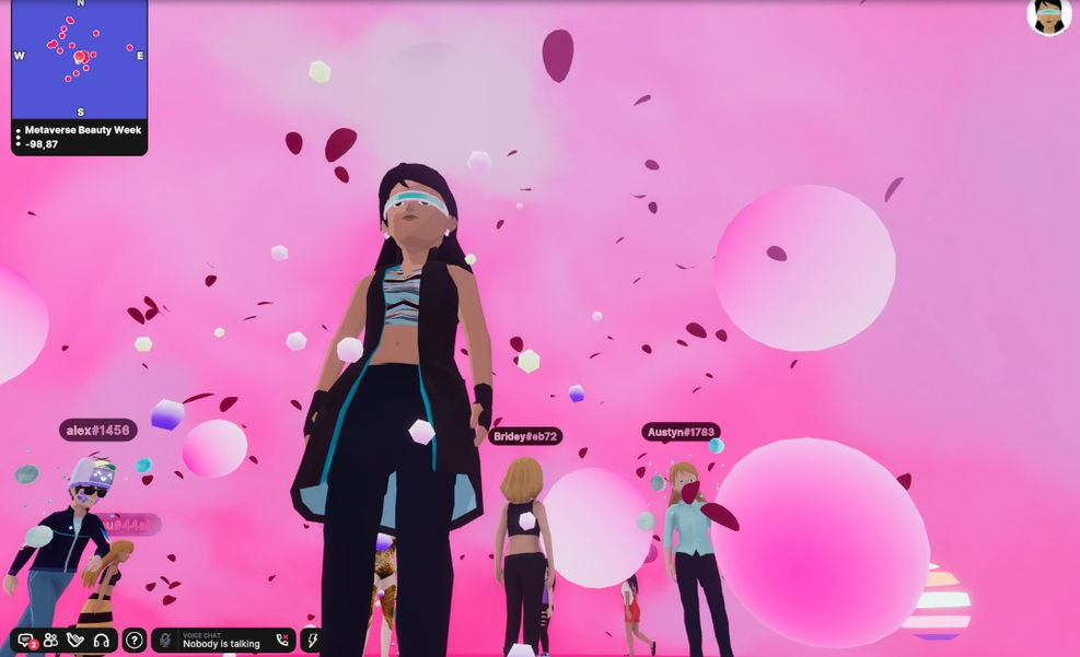 Metaverse Beauty Week, ly leova, DCL Lush Fun Discoball. Screenshot of Decentraland VR game