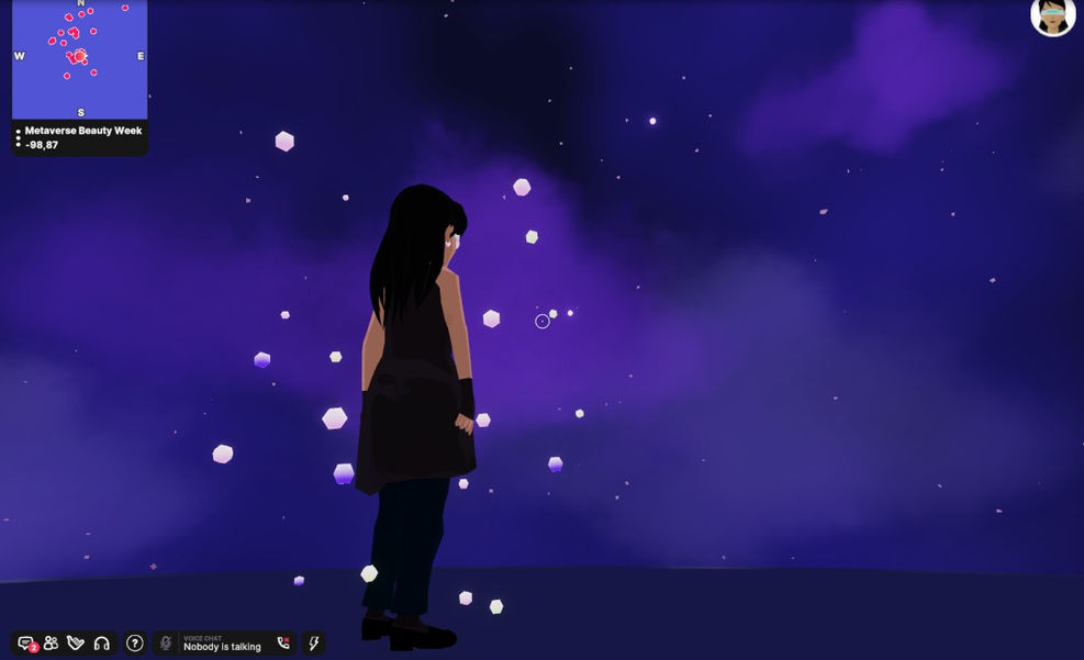 Metaverse, Beauty Week, ly leova, DCL Lush Sleep Bathbomb. Screenshot of Decentraland VR game