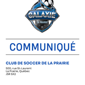 Avis de convocation: Assemblée Générale Extraordinaire (AGE) du Club de soccer La Prairie (Nouvelle date)