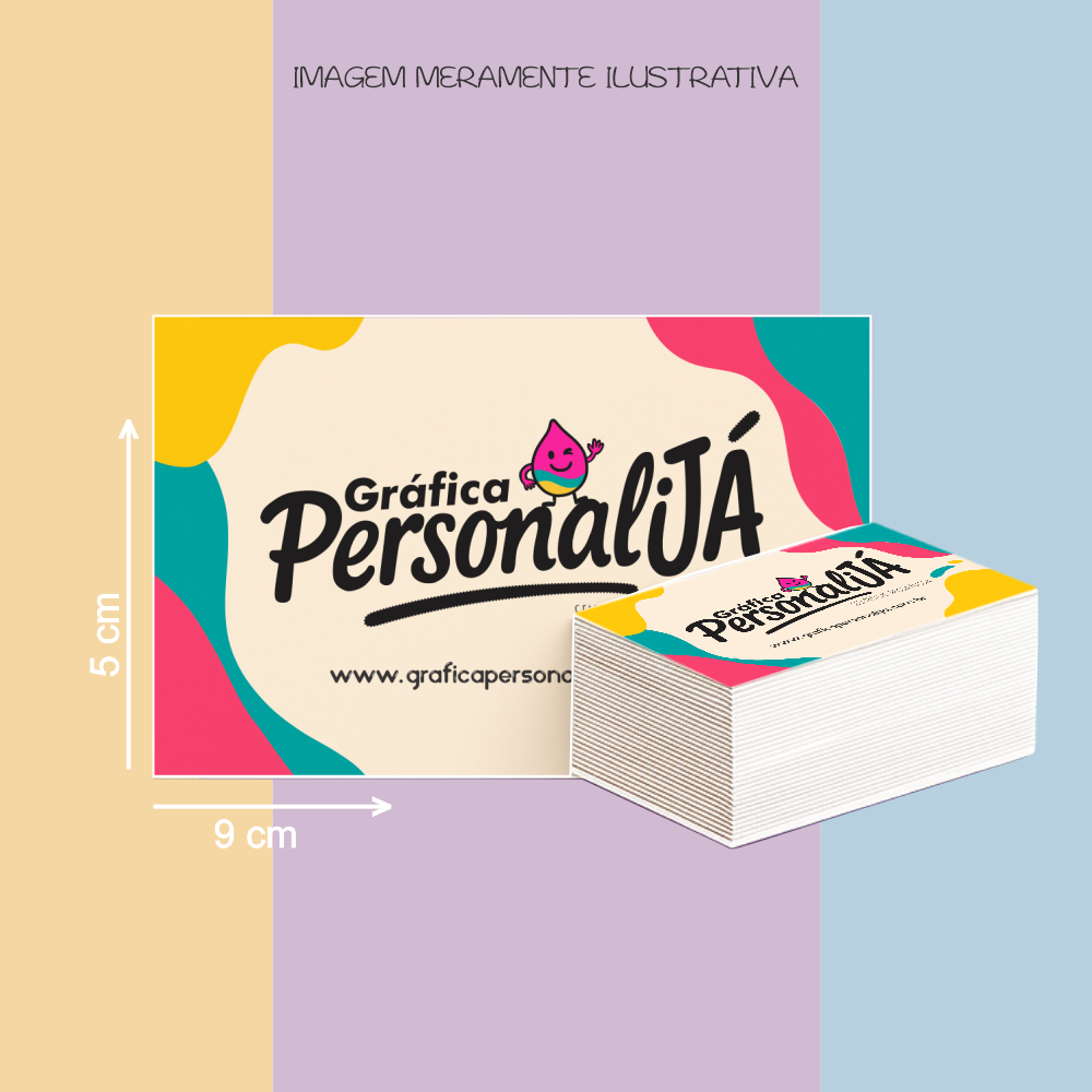 Cartão de visita 250g | 4/1 | UV 1/0 LAMINADO (frente colorida verso P&B)