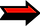 Black and Red Right Arrow
