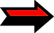 Black and Red Right Arrow