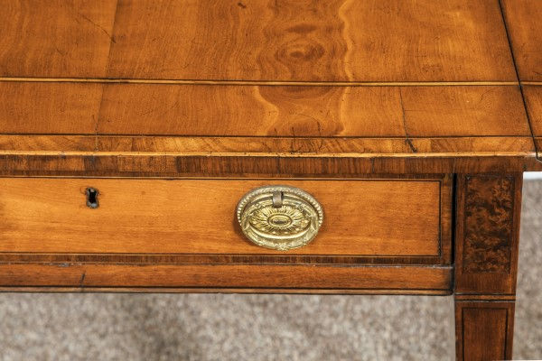 Thumbnail: Sheraton Period Satinwood Veneered Pembroke Table