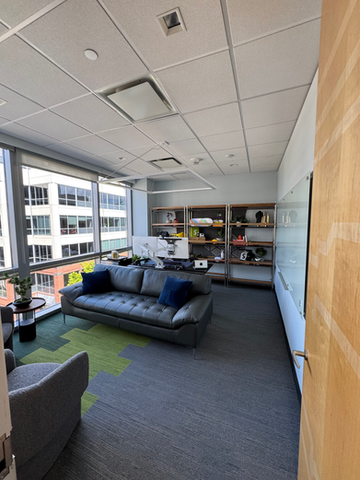 Office space painting and wallpapering