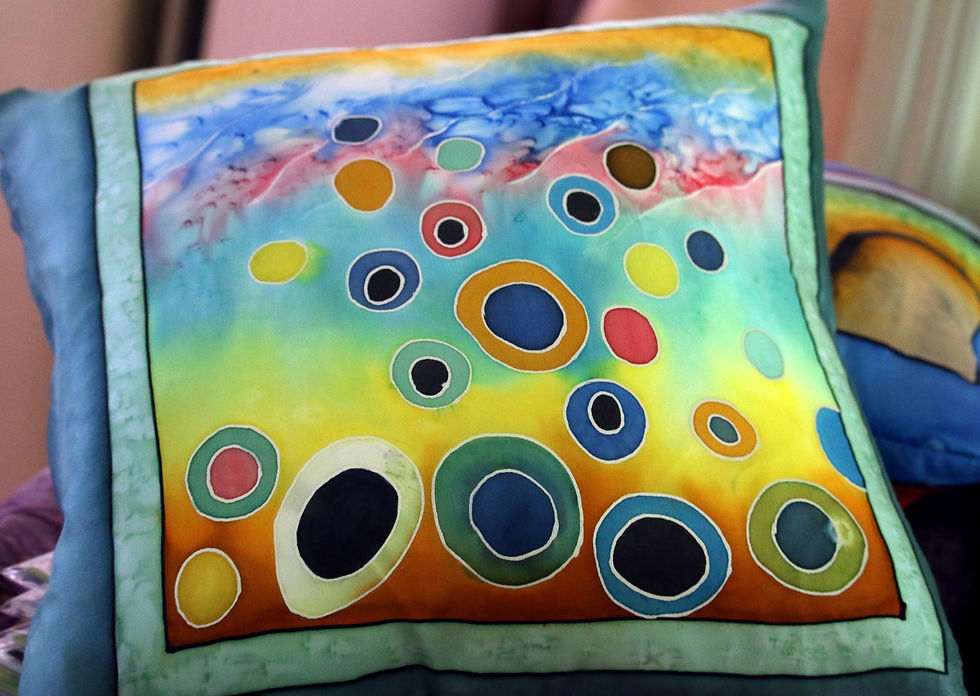 River Trout Abstract Cushion