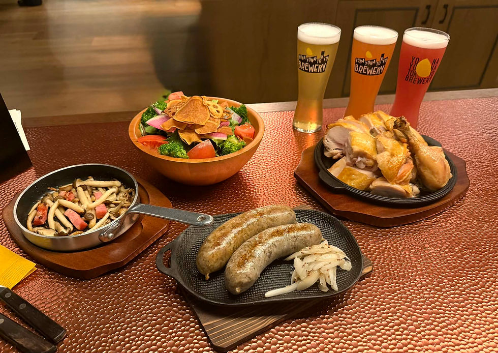 ビールがすすむメニューが豊富。ビールとともに楽しんでほしい思いからペアリングではなく、「ビールフレンドリー」という独自の造語で料理を勧めている。友達っていう感覚が気軽に合わせられて良いなと思ました