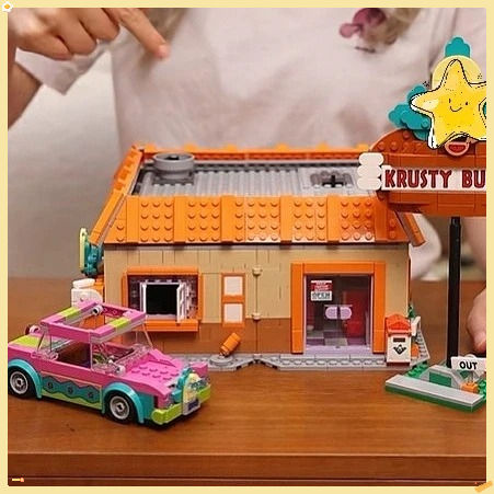 Miniatura: Simpsons Krusty Burguer, grande, 1635 peças +7 personagens e carro