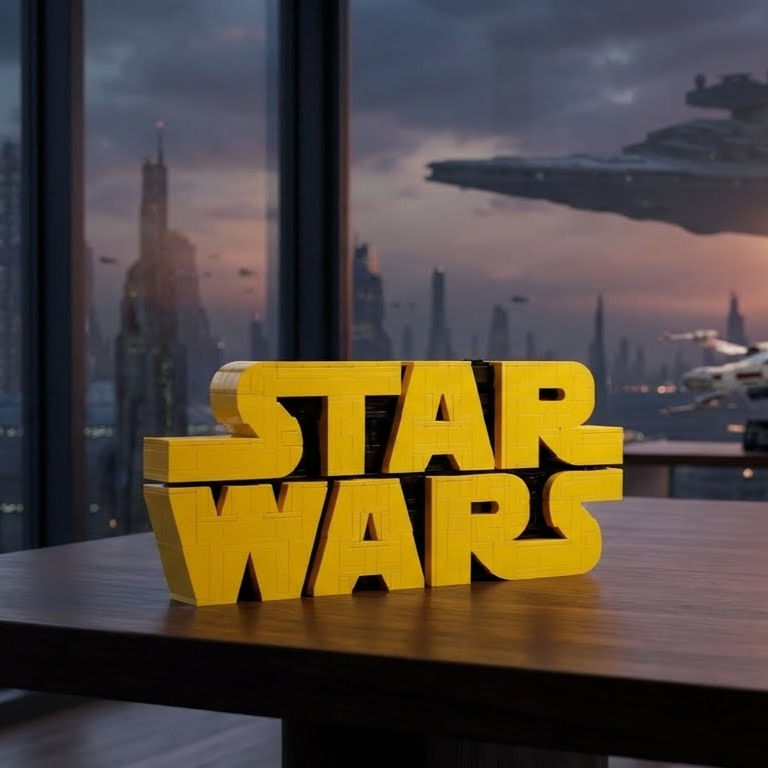 Miniatura: Letreiro Star Wars, grande, 700 peças, com ou sem LED