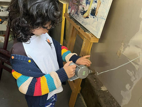 Spinning wire at Birdsnest Arts Catthorpe