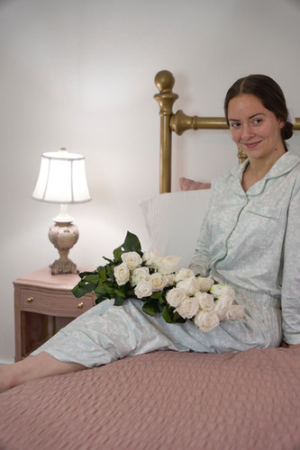 The Gabrielle~ mint and white classic Skirt Pajama ™ set | Hannah 