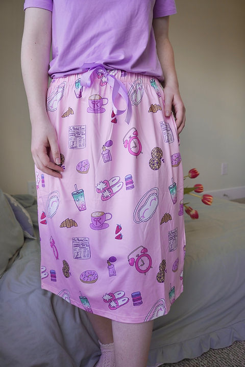 Beauty Sleep~ breakfast print Sleep Skirt ™ | Hannah Gabrielle