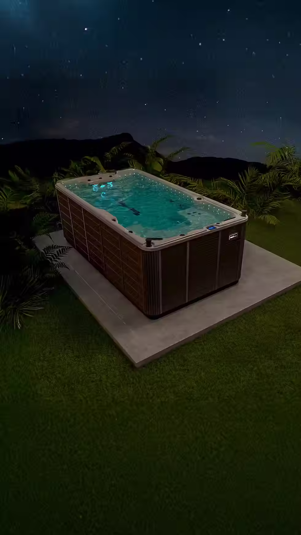 Acordion ısıtmalı swim spa havuzu