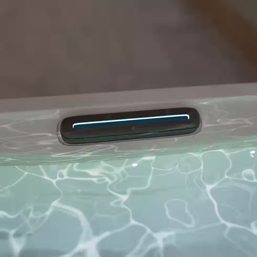 LED aydınlatmalı su şelalesi