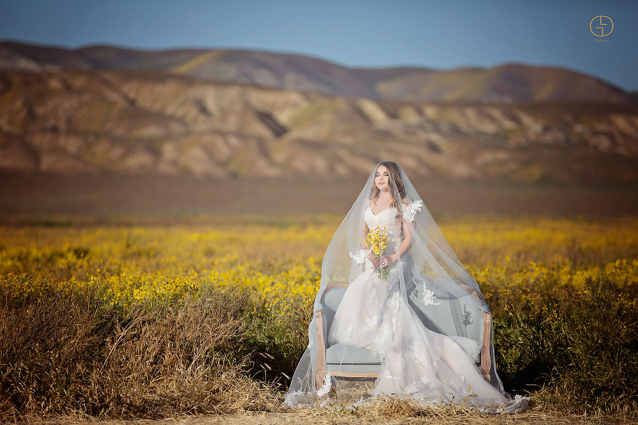 bridal session at carriso monument